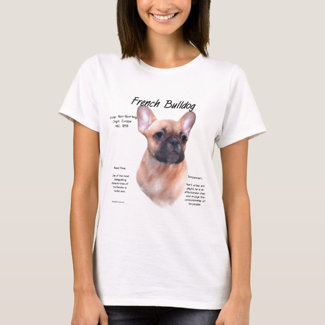 Franskens historikdesign för bulldog t-shirt (Framsida)