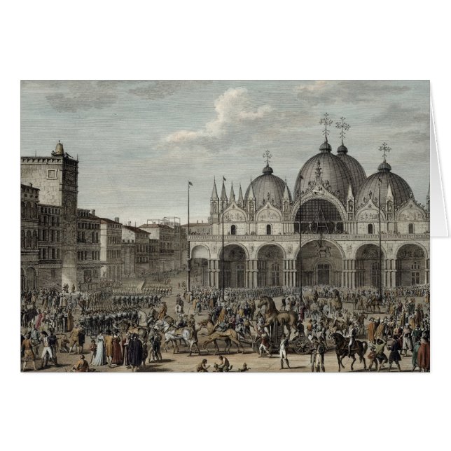 Franskens inträde i Venedig och stöld Hälsningskort (Framsidan Horizontal)
