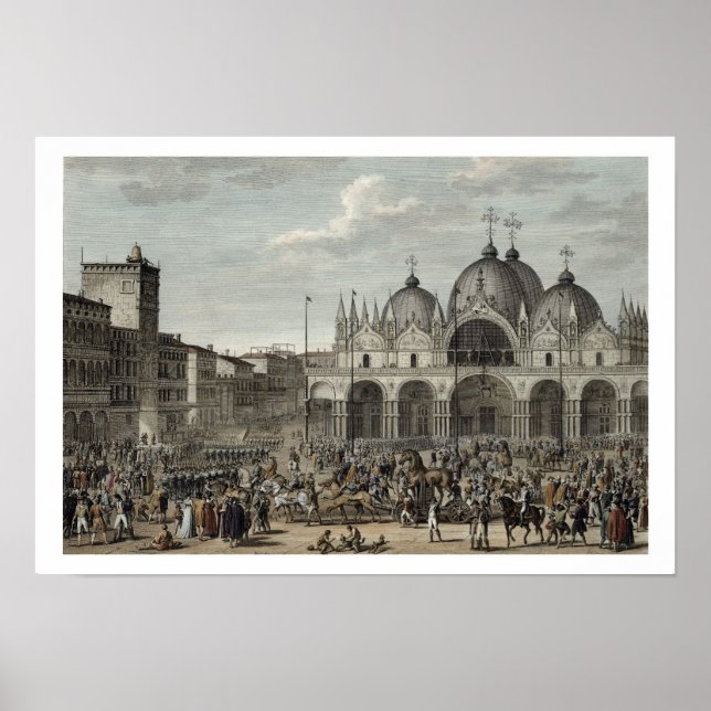 Franskens inträde i Venedig och stöld Poster (Framsidan)