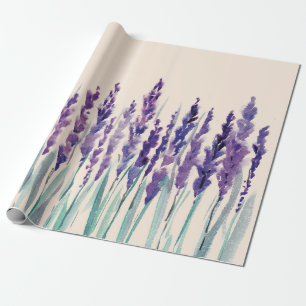 Franskens lavander vattenfärg presentpapper