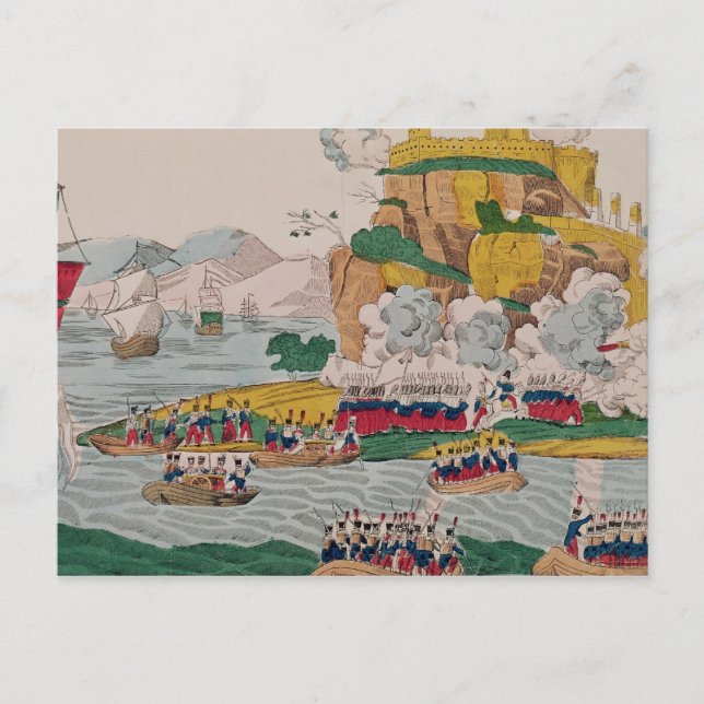 Franskens övertagande av Alger Vykort (Framsida)