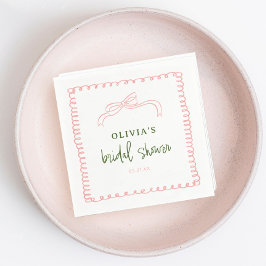 Franskens Rosa och Grönt Färgfull Möhippa Pappersservett