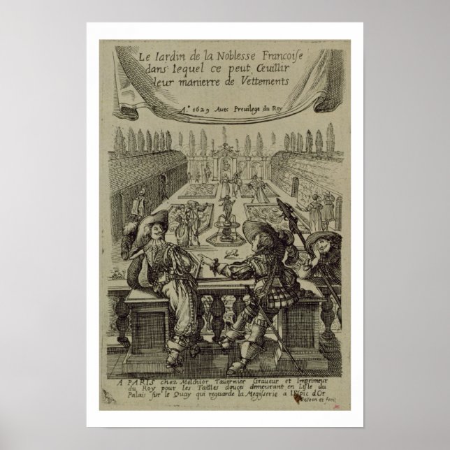 Franskens trädgård, 1640 (engravi) poster (Framsidan)