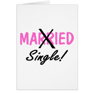 Frånskild singel (rosor) hälsningskort