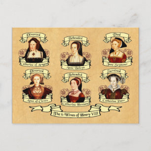 Frånskilt halshuggit, dött…, Fruar av Henry VIII Vykort