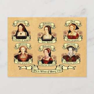 Frånskilt halshuggit, dött…, Fruar av Henry VIII Vykort