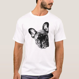 Franskt bulldoggansikte t-shirt