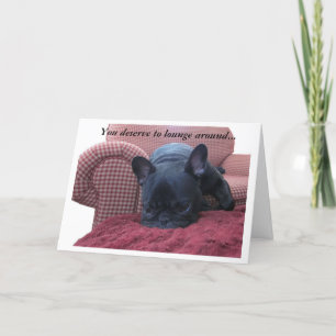 Franskt bulldoggfars dagkort kort