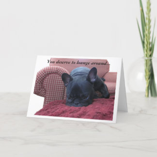 Franskt bulldoggfars dagkort kort
