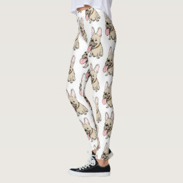 Franskt bulldoggmönster leggings