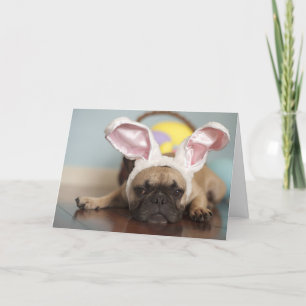 Franskt bulldoggpåskkort! helgkort