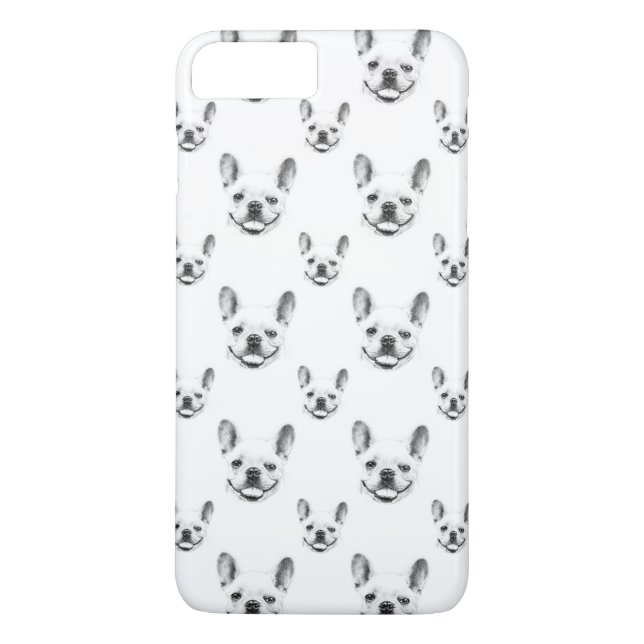 Franskt bulldoggporträtt Case-Mate iPhone skal (Baksida)
