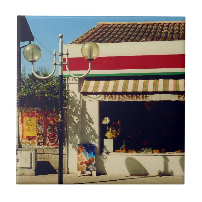 Franskt bybageri kakelplatta (Framsidan)