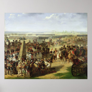 Franskt dra för armé besegrar den Rosbach kolonnen Poster