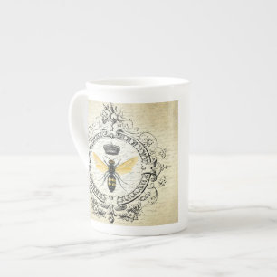 Franskt drottningbi för modern vintage benporslin mugg