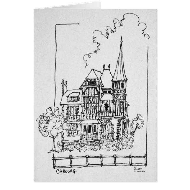 Franskt hem | Cobourg, Normandie, Frankrike Hälsningskort (Framsidan)