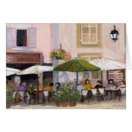 Franskt landCafekort Hälsningskort