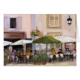 Franskt landCafekort Hälsningskort