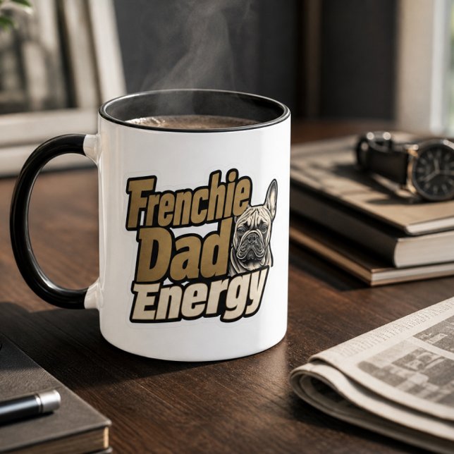 Franskt Pappa Energimugg Mugg (Frenchie Dad Energy Mug)