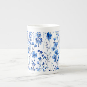 Franskt pappersvildblommor Mönsterdesign-98186 Benporslin Mugg
