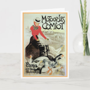 FRANSKT POSTERART HÄLSNINGKORT FÖR VINTAGE KORT