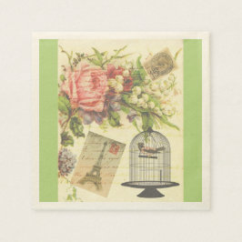 Franskt tema vintage Paris pappersservetter