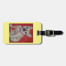 Franskt tjurhundbagage eller handväskamärkre bagagebricka