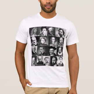 Fransmän av brev tee shirt