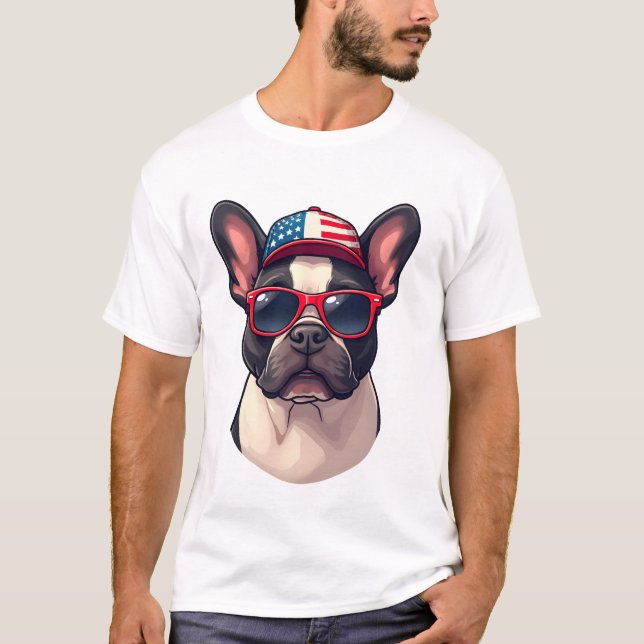 Fransman iförd USA-färger (3) T Shirt (Framsida)
