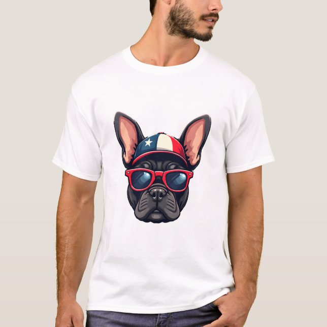 Fransman iförd USA-färger (5) T Shirt (Framsida)
