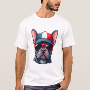 Fransman iförd USA-färger T Shirt