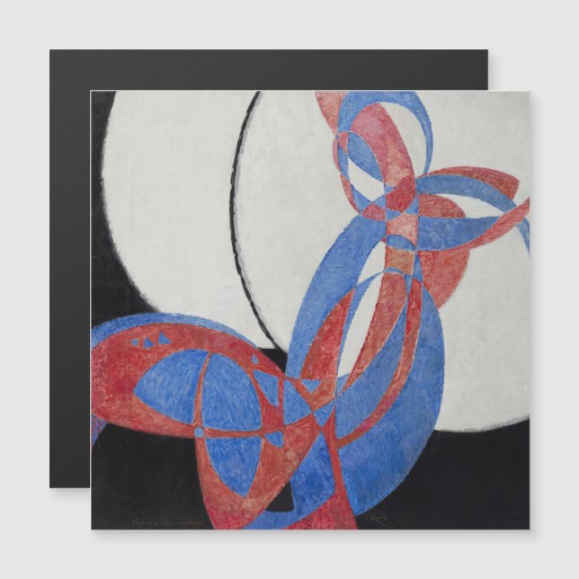 František Kupka, Amorpha Fugue, Abstrakt Art Magnetisk Inbjudningskort (Fram/baksida)