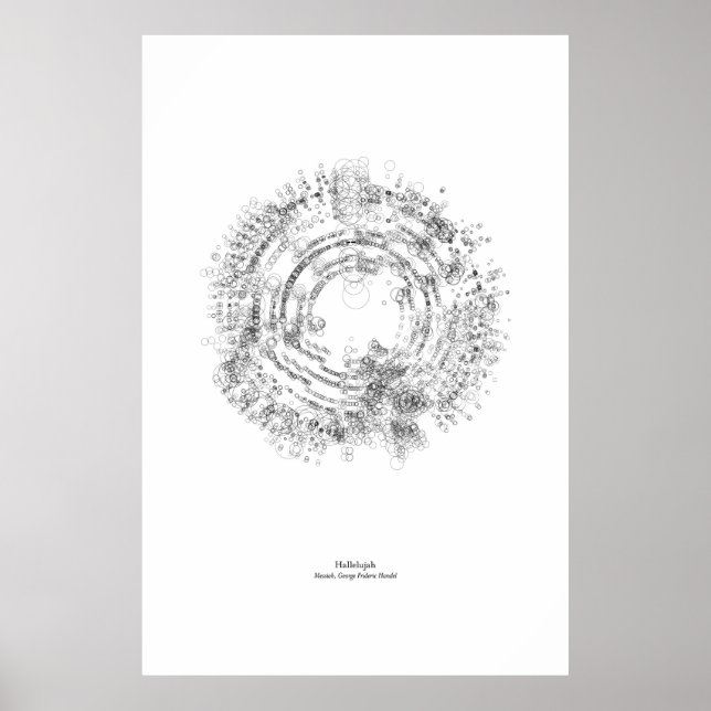 Frånvarande personal: Hallelujah (svart) Poster (Framsidan)