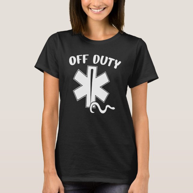 Frånvarande Sjukvårdare Emt First Responder T Shirt (Framsida)