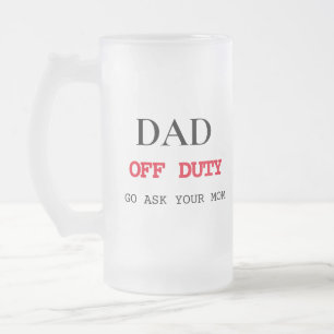 Frånvaro Funny Fars dag Gift Frostat Ölglas
