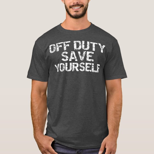 Frånvarv Spara Yourself Funny Distress Police T Shirt (Framsida)