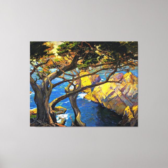 Franz Bischoff - Cleft-Born Träd, Monterey Canvastryck (Framsida)
