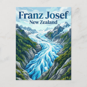 Franz Josef-glacären Nya Zeeland Vykort