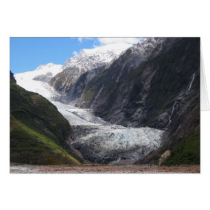 Franz Josef glaciär som är nyazeeländsk Hälsningskort