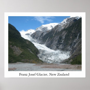 Franz Josef glaciär som är nyazeeländsk Poster