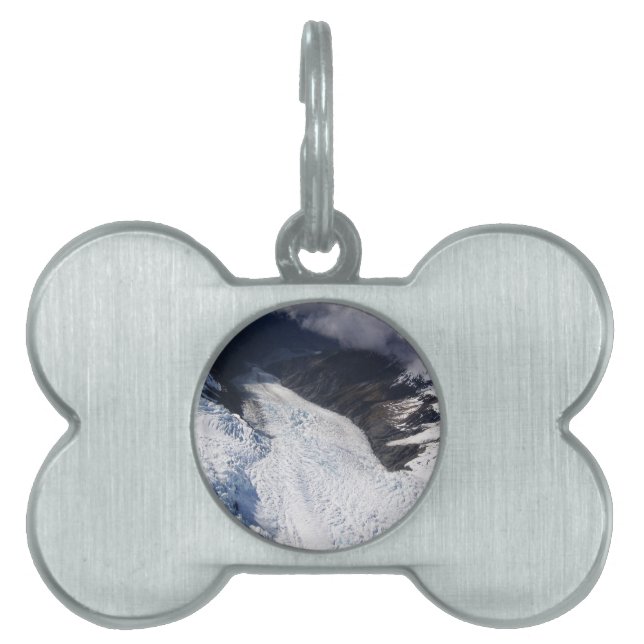 Franz Josef Glacier Aerial View, Nya Zeeland ID-bricka Husdjur (Framsidan)