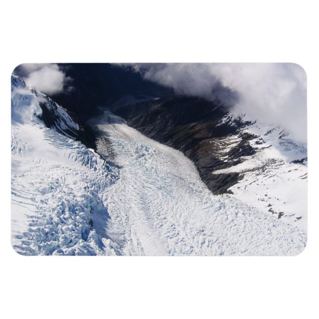 Franz Josef Glacier Aerial View, Nya Zeeland Magnet (Horisontell)