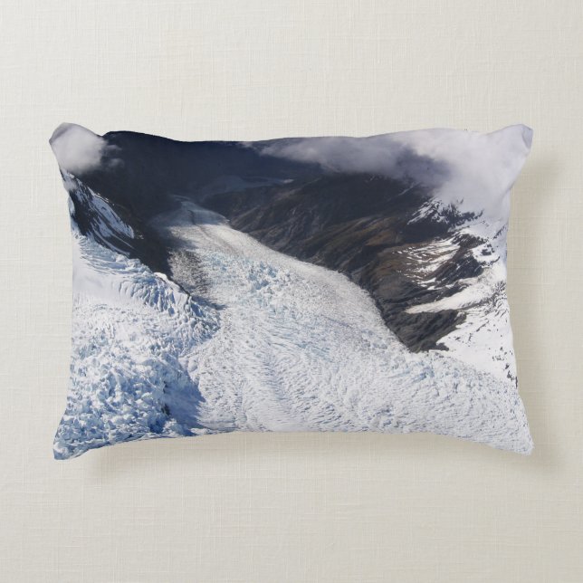 Franz Josef Glacier Aerial View, Nya Zeeland Prydnadskudde (Framsidan)