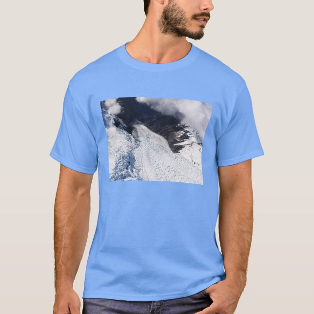 Franz Josef Glacier Aerial View, Nya Zeeland T Shirt (Framsida)