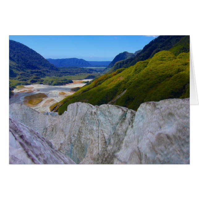 franz josef glacier hälsningskort (Framsidan Horizontal)