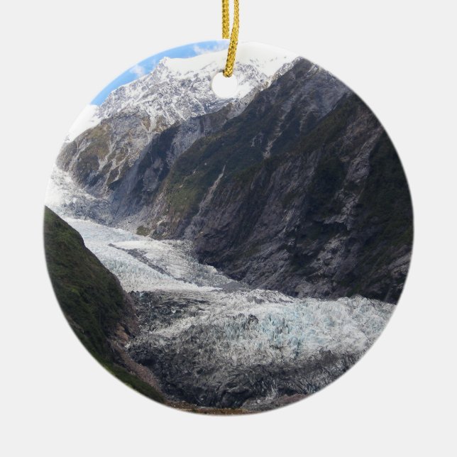 Franz Josef Glacier, Nya Zeeland Julgransprydnad Keramik (Framsidan)