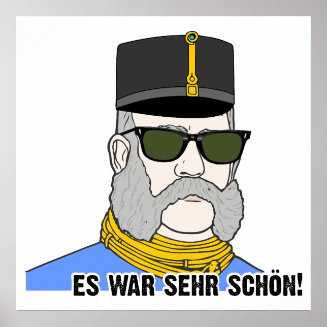 Franz Joseph I., Kaiser von Österreich, mit Brille Poster (Framsidan)