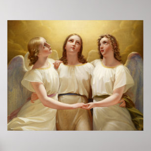 Franz Kadik - Tre Änglar - 1822 - Målning Poster