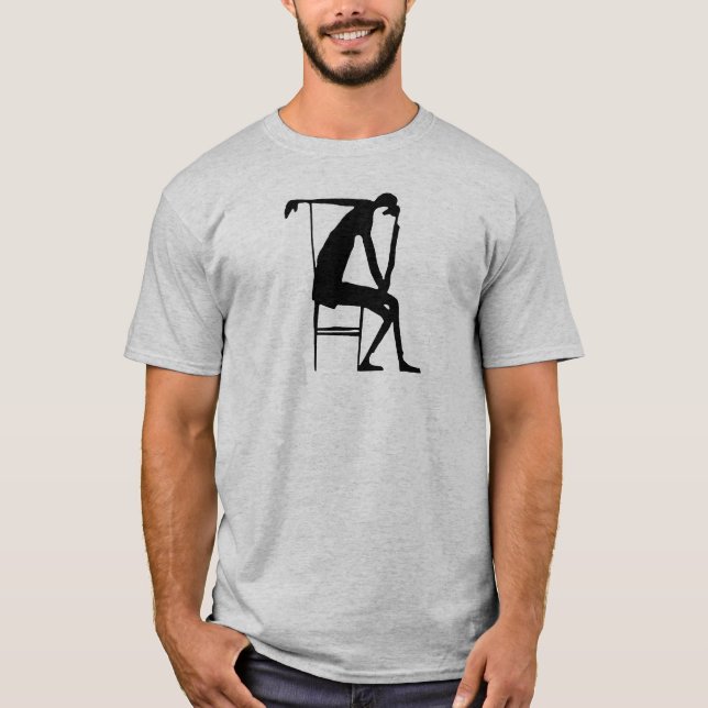 Franz Kafka Drawing 03 Black T Shirt (Framsida)
