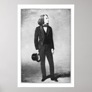 Franz Liszt (1811-86) 1856 (lithoen) (b-/wfotoet) Poster